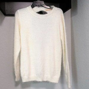 Fuzzy Open Back Tie Sweater Size Small
